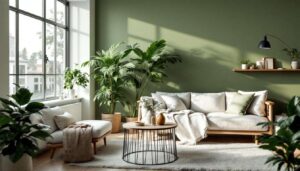 Il colore verde salvia sulle pareti del soggiorno: Pantone lo consiglia nel 2026 e i risultati in foto parlano chiaro