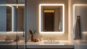 Chi ha il bagno piccolo dovrebbe conoscere questo trucco degli hotel giapponesi con lo specchio retroilluminato