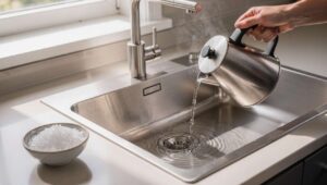 Scarico del lavandino lento: il metodo con acqua bollente e sale grosso che pochi provano