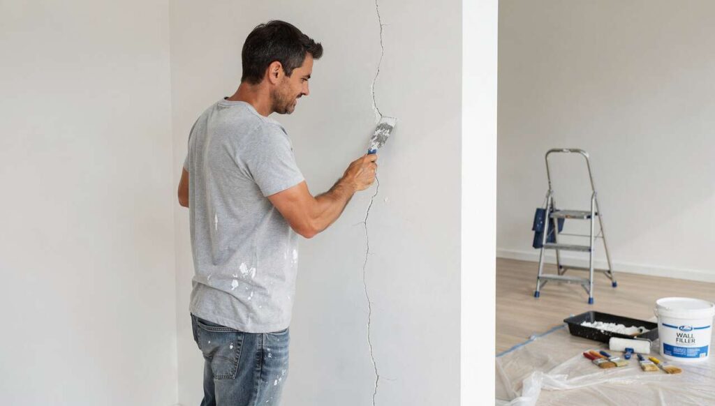 Come stuccare le crepe nel muro prima di tinteggiare: il passaggio che molti saltano